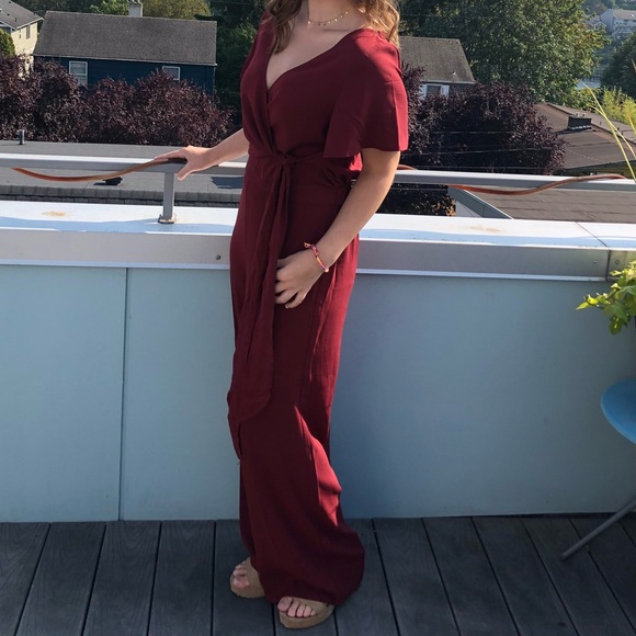 Leith Maroon Jumpsuit - Picture 3 of 6